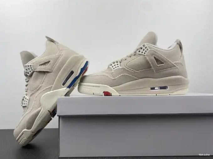 Reps TB Jordan 4 DQ4909-100 Canvas (W) Blank Retro 0526